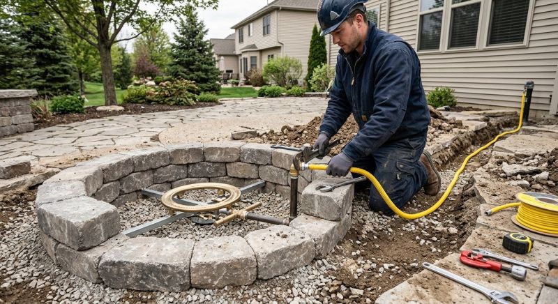 Fire Pit Gas Line Installation in San Antonio, TX